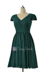 In stock,ready to ship - plus size short rich peacock online bridesmaid dresses(bm5192s) - (rich peacock)