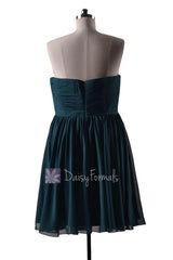 Plus size short rich peacock chiffon formal dress short teal dresses (bm10824s)