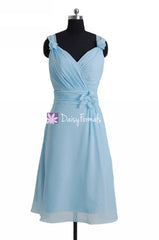 Elegant ice blue bridesmaids dress cocktail bridesmaid dresses (bm10298)