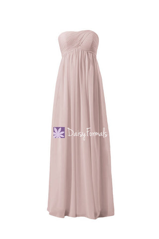 Dusty Rose Beach Wedding Party Dress Empire Beach Party Dress Maternity Formal Dress (BM10821L)