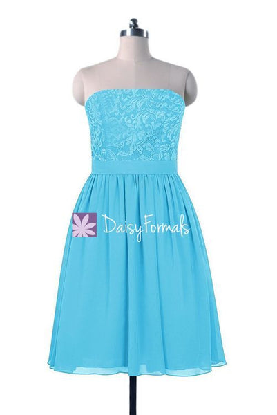Malibu Blue Lace Bridesmaids Dress Formal Dress Birthday Party Dress ( –  DaisyFormals-Bridesmaid and Formal Dresses in 59+ Colors