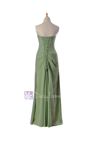 Long Xanadu Chiffon Party Dress Long Strapless Best Bridesmaid Dress  W/Pendants(BM3262)  DaisyFormals-Bridesmaid and Formal Dresses in 59+  Colors