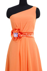 Custom Silver Chiffon Evening Dress Short Beach Bridesmaids Dress Garden Party Dress (BM5277)