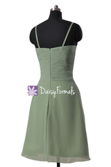 Xanadu Short Chiffon Bridesmaid Dress Prom Dress W/Spaghetti Straps(BM732AS)