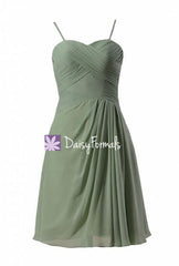 Xanadu short chiffon affordable bridesmaid dress prom dresses w/spaghetti straps(bm732as)