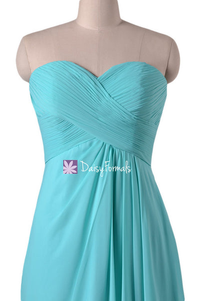 Robin Egg Blue Best Bridesmaids Dress Long Light Blue Chiffon