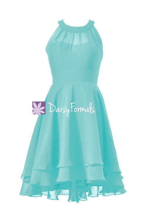 Summer wedding party dress chiffon party dress modern short party dress (cst1004)