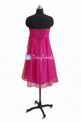 Beautiful Fuchsia Prom Dress Chic Short Chiffon Summer Party Dress Graduation Dress (PR28394)