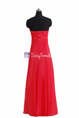 Sophisticated Red Party Dress Long Red Evening Dress for Special Occasions (PR29040)