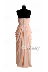 Sweetheart Long Apricot Prom Dress Beaded A-line Chiffon Evening Dress(PR72168)