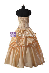 Amazing Embroidery Wedding Dress Strapless Semi sweetheart Wedding Gown (Tatiana)