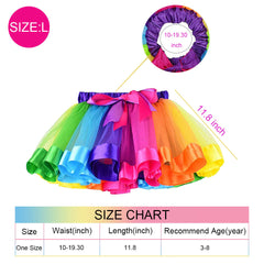 Unicorn Rainbow Tutu Skirt Set (11 Pack) for Girls Unicorn Themed Birthday Party(3-8 Years)