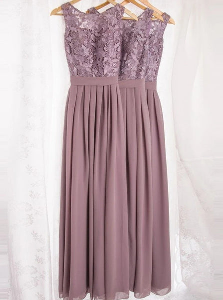light purple lace bridesmaid dresses Light Lilac A-Line V Neck Bridesmaid, Evening Dress, Prom Dress-Sale-US Size 4