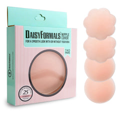 DaisyFormals Thin Pasties - Reusable Adhesive Silicone Nipple Covers (2 Pairs)