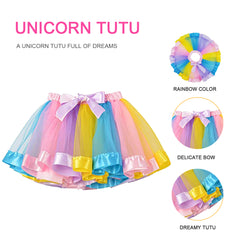 Pink Tutu for Girls Unicorn Tutu Skirt for Birthday Party Outfit with Unicorn Headband and Wings…