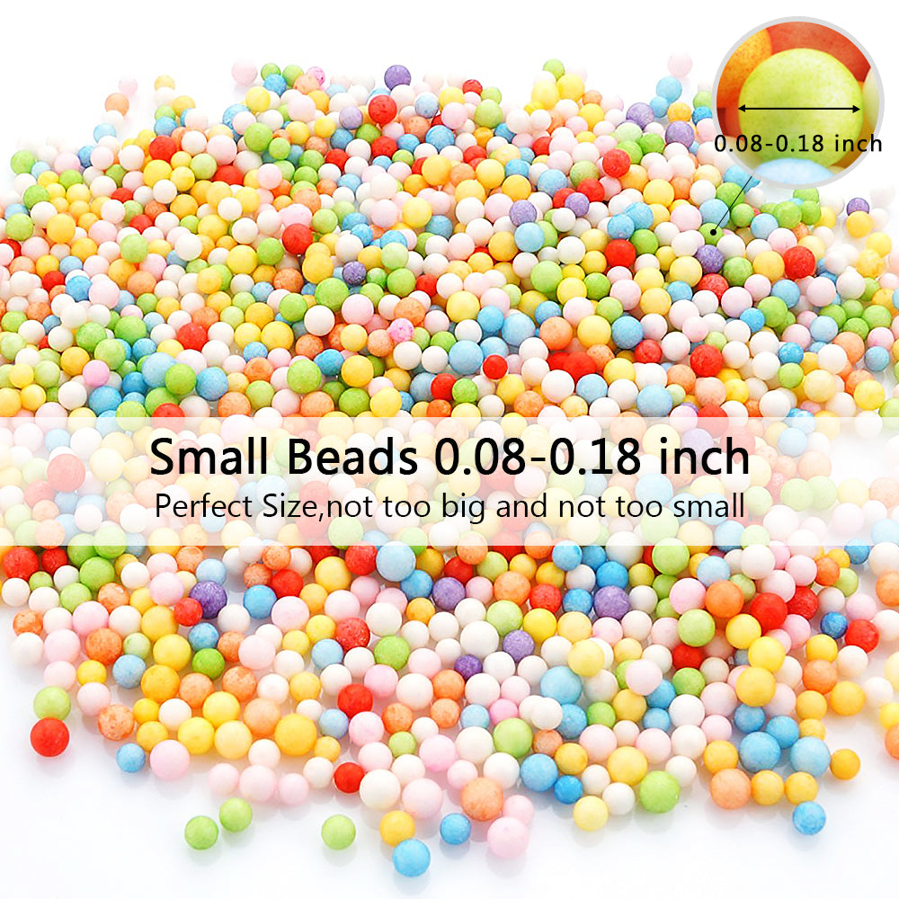 20000pcs/lot Foam Balls for Slime - Colorful Styrofoam Balls Beads Mini  0.1-0.18 inch - Decorative Ball Arts DIY Crafts Supplies For Homemade  Slime, Kid's Craft, Wedding and Party Decoration