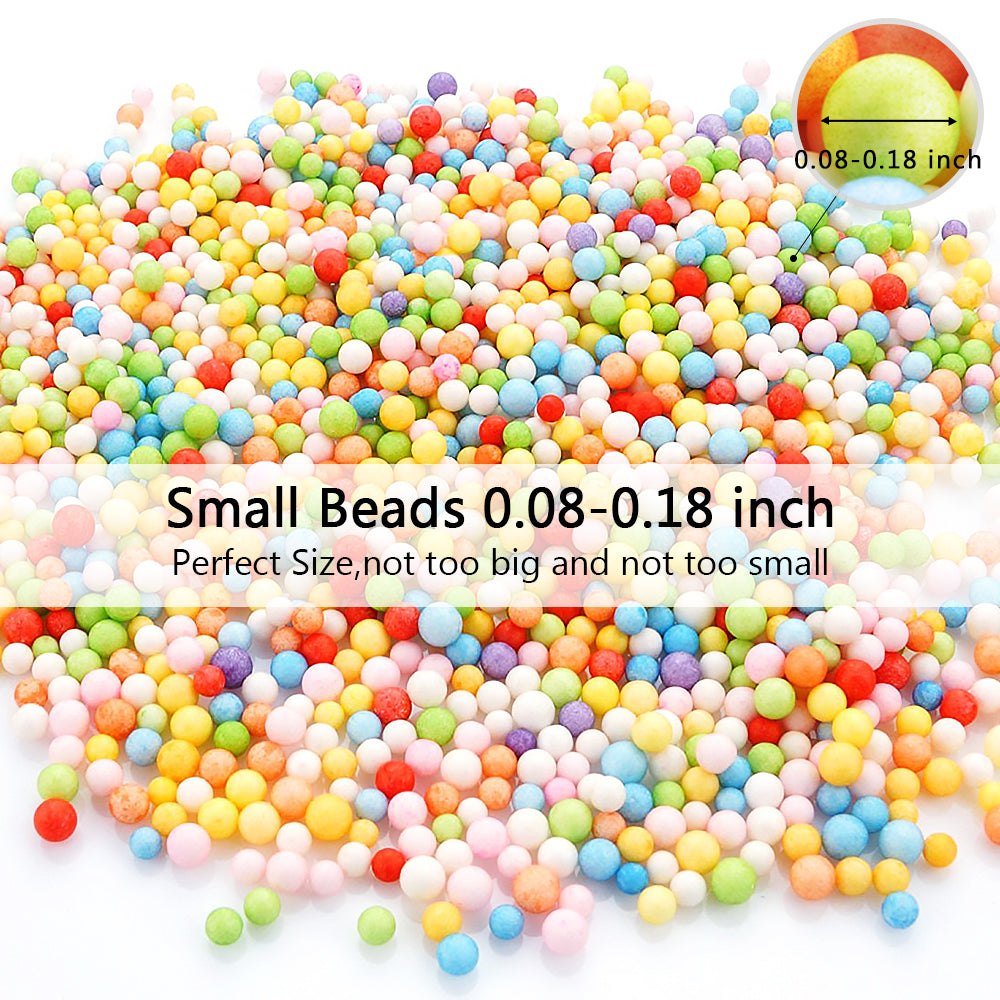 50000pcs Foam Beads for Slime 0.08-0.18 Inch Craft Foam Balls