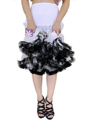 DaisyFormals Vintage Rockabilly Petticoat 50s Puffy Tutu Skirt, 2-Tone (PT002)