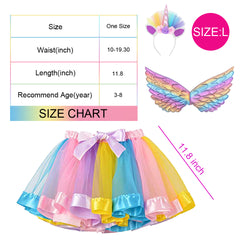 Pink Tutu for Girls Unicorn Tutu Skirt for Birthday Party Outfit with Unicorn Headband and Wings…