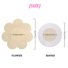 20 Pairs Sexy Pasties Satin Nipple Cover Breast Petal pasties Disposable (Flower & Round)