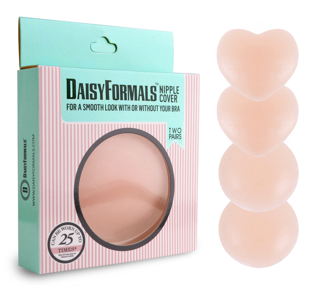 DaisyFormals Thin Pasties - Reusable Adhesive Silicone Nipple Covers ( –  DaisyFormals-Bridesmaid and Formal Dresses in 59+ Colors