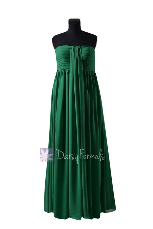 In Stock,Ready To Ship - Long Strapless Green Chiffon Bridesmaid Dress (BM2404)- (#29 Green) DaisyFormals-Bridesmaid and Formal Dresses in 59+ Colors In Stock,Ready To Ship - Long Strapless Green Chiffon Bridesmaid Dress (BM2404)- (#29 Green) DaisyFormals-Bridesmaid and Formal Dresses in 59+ Colors