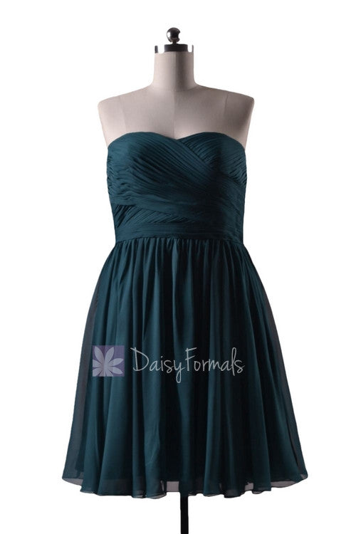 Plus Size Short Rich Peacock Chiffon Formal Dress Short Teal Dress (BM DaisyFormals-Bridesmaid and Formal Dresses in 59+ Colors Plus Size Short Rich Peacock Chiffon Formal Dress Short Teal Dress (BM DaisyFormals-Bridesmaid and Formal Dresses in 59+ Colors