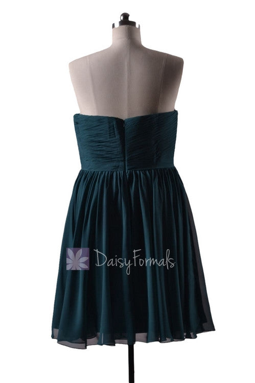 Plus Size Short Rich Peacock Chiffon Formal Dress Short Teal Dress (BM DaisyFormals-Bridesmaid and Formal Dresses in 59+ Colors Plus Size Short Rich Peacock Chiffon Formal Dress Short Teal Dress (BM DaisyFormals-Bridesmaid and Formal Dresses in 59+ Colors
