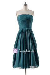 Rich peacock cheap bridesmaid dress teal bridal party dress online (bm10825s)