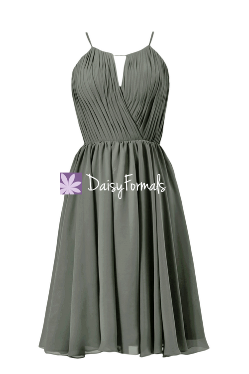 In Stock,Ready To Ship - Short Gray Chiffon Elegant Bridesmaid Dress W/Scoop Neck(BM10826S) - (#53 Dark Gray, Sz2) DaisyFormals-Bridesmaid and Formal Dresses in 59+ Colors In Stock,Ready To Ship - Short Gray Chiffon Elegant Bridesmaid Dress W/Scoop Neck(BM10826S) - (#53 Dark Gray, Sz2) DaisyFormals-Bridesmaid and Formal Dresses in 59+ Colors
