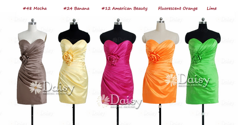 Brown Cocktail Dress Yellow Dress Pink Prom Dress Orange Bridesmaids Dress (BM2450)