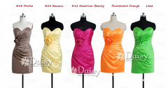 Brown cocktail dress yellow dress pink prom dress orange bridesmaids dress (bm2450)