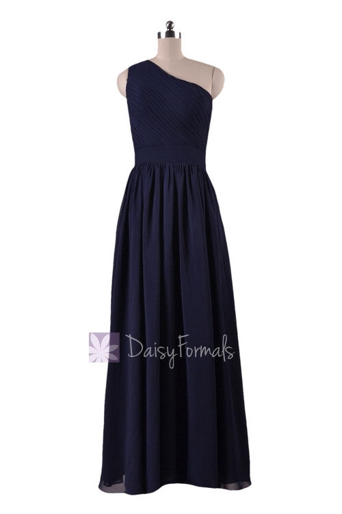 In Stock,Ready To Ship -Navy Blue One-Shoulder Long Party Dress Chiffon Bridesmaid Dress(BM122) - (#35 Navy, Sz6) DaisyFormals-Bridesmaid and Formal Dresses in 59+ Colors In Stock,Ready To Ship -Navy Blue One-Shoulder Long Party Dress Chiffon Bridesmaid Dress(BM122) - (#35 Navy, Sz6) DaisyFormals-Bridesmaid and Formal Dresses in 59+ Colors