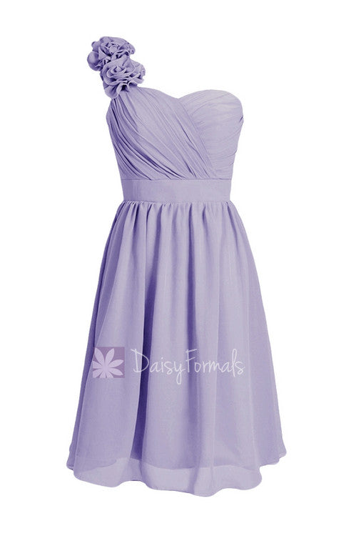Classic Lavender Short One Shoulder Bridesmaid Dress Chiffon Cocktail Dress  Special Occasion Dress Party Dress(BM102) – DaisyFormals-Bridesmaid and  Formal Dresses in 59+ Colors