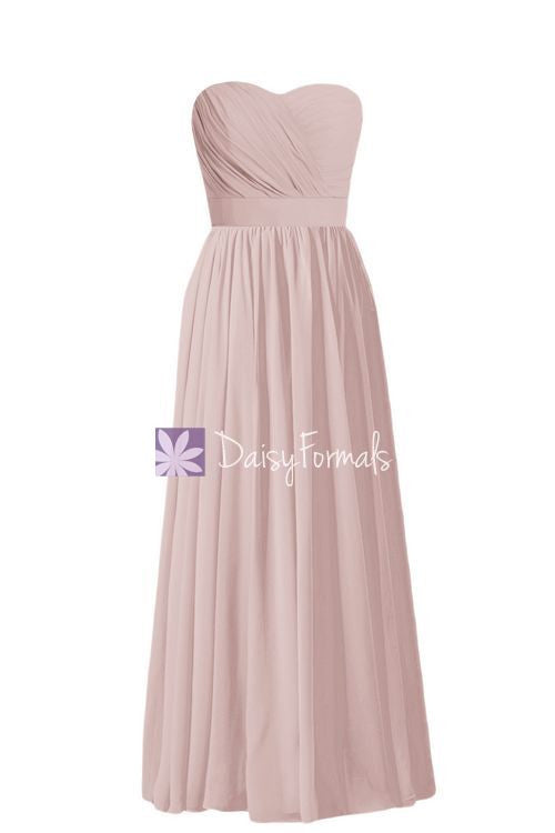 Long Dusty Rose Chiffon Party Dress Strapless Semi Sweetheart Prom Dre DaisyFormals-Bridesmaid and Formal Dresses in 59+ Colors Long Dusty Rose Chiffon Party Dress Strapless Semi Sweetheart Prom Dre DaisyFormals-Bridesmaid and Formal Dresses in 59+ Colors