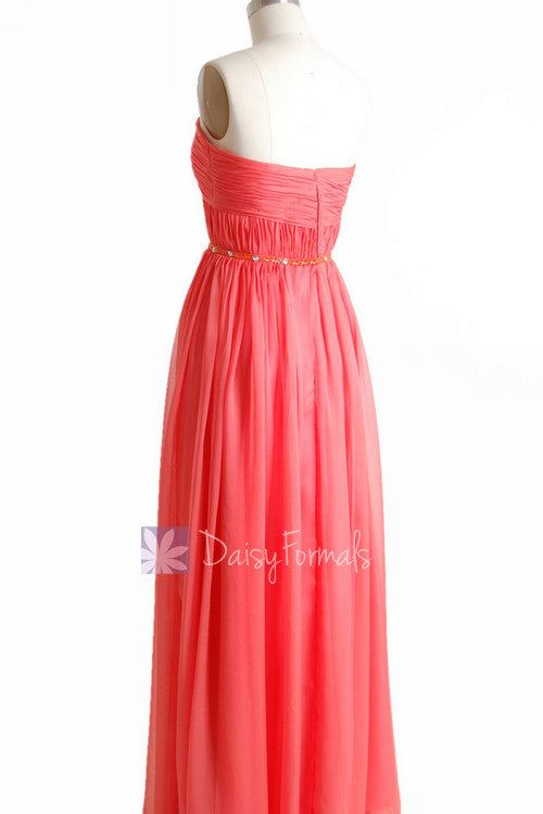 Charming Long Sweetheart Chiffon Bridesmaid Dress Special Coral Beaded Elegant Evening Dress(BM1037) DaisyFormals-Bridesmaid and Formal Dresses in 59+ Colors Charming Long Sweetheart Chiffon Bridesmaid Dress Special Coral Beaded Elegant Evening Dress(BM1037) DaisyFormals-Bridesmaid and Formal Dresses in 59+ Colors