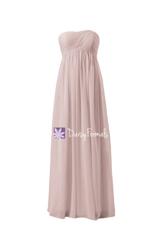 Dusty Rose Beach Wedding Party Dress Empire Beach Party Dress Maternity Formal Dress (BM10821L)