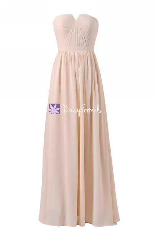 Apricot Peach Chiffon Bridesmaids Dress Long Peach Puff Strapless Part DaisyFormals-Bridesmaid and Formal Dresses in 59+ Colors Apricot Peach Chiffon Bridesmaids Dress Long Peach Puff Strapless Part DaisyFormals-Bridesmaid and Formal Dresses in 59+ Colors