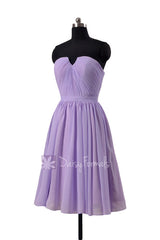 Light mauve short chiffon beach party dress strapless mauve chiffon formal dress(bm10823s)