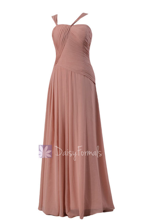 Chic Long Dusty Rose Asymmetric Chiffon Bridesmaid Dress Formal Dress DaisyFormals-Bridesmaid and Formal Dresses in 59+ Colors Chic Long Dusty Rose Asymmetric Chiffon Bridesmaid Dress Formal Dress DaisyFormals-Bridesmaid and Formal Dresses in 59+ Colors