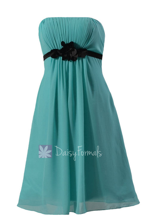 Pretty Turquoise A-Line Chiffon Bridesmaid Dress Tiffany Blue Sweetheart Prom Dress(BM141) – DaisyFormals-Bridesmaid and Formal Dresses in 59+ Colors