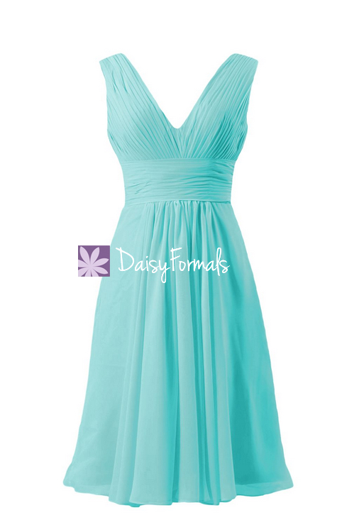 Crisp Tiffany Blue Elegant Formal Dress Deep V-neckline Women Party Dress (BM1422A) DaisyFormals-Bridesmaid and Formal Dresses in 59+ Colors Crisp Tiffany Blue Elegant Formal Dress Deep V-neckline Women Party Dress (BM1422A) DaisyFormals-Bridesmaid and Formal Dresses in 59+ Colors