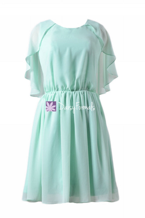 Classic Mint Chiffon Party Dress Short Mint Green Bridesmaids Dress (B DaisyFormals-Bridesmaid and Formal Dresses in 59+ Colors Classic Mint Chiffon Party Dress Short Mint Green Bridesmaids Dress (B DaisyFormals-Bridesmaid and Formal Dresses in 59+ Colors