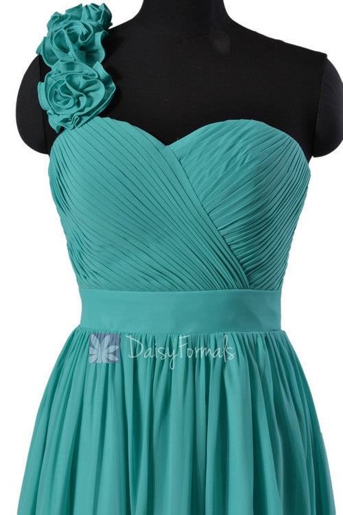Cyan Knee Length Unique Bridesmaid Dress Chiffon One Shoulder Homecoming Dress(BM102) DaisyFormals-Bridesmaid and Formal Dresses in 59+ Colors Cyan Knee Length Unique Bridesmaid Dress Chiffon One Shoulder Homecoming Dress(BM102) DaisyFormals-Bridesmaid and Formal Dresses in 59+ Colors