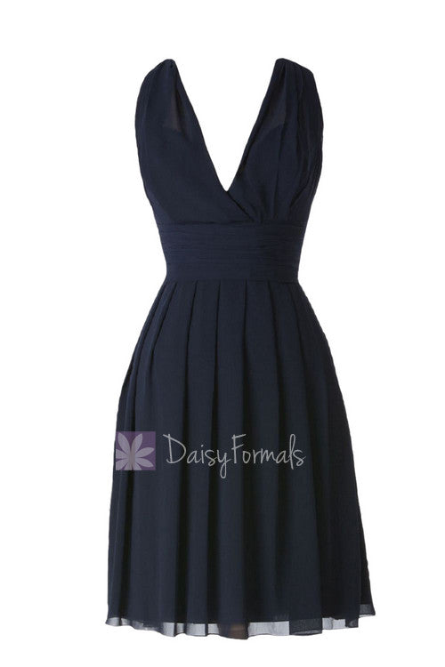 Sexy Short Midnight Chiffon Bridesmaid Dress Online Wedding Party Dress W/Open Back(BM2326) DaisyFormals-Bridesmaid and Formal Dresses in 59+ Colors Sexy Short Midnight Chiffon Bridesmaid Dress Online Wedding Party Dress W/Open Back(BM2326) DaisyFormals-Bridesmaid and Formal Dresses in 59+ Colors