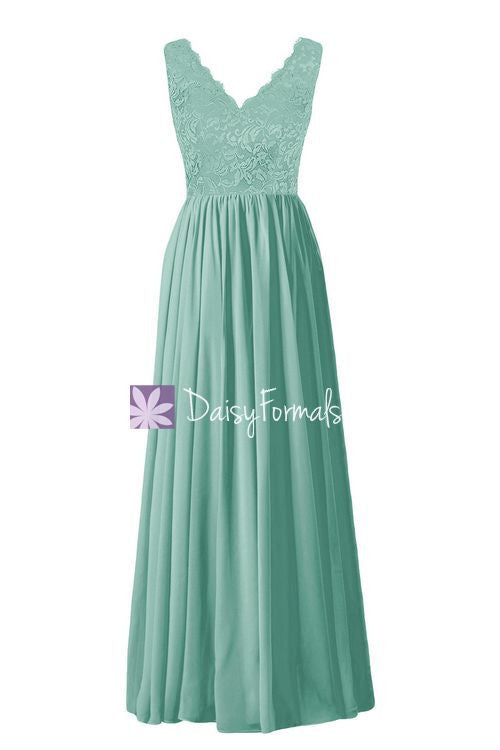 Dusty Shale V-neckline Dress Women Lace Dress Bridesmaids Dress Long P DaisyFormals-Bridesmaid and Formal Dresses in 59+ Colors Dusty Shale V-neckline Dress Women Lace Dress Bridesmaids Dress Long P DaisyFormals-Bridesmaid and Formal Dresses in 59+ Colors