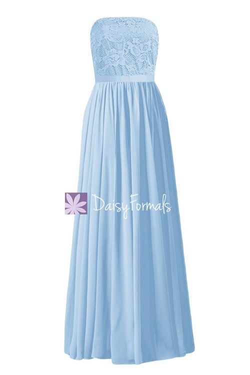 Ice Blue Lace Prom Dress Birthday Party Dress Strapless Lace Bridesmai DaisyFormals-Bridesmaid and Formal Dresses in 59+ Colors Ice Blue Lace Prom Dress Birthday Party Dress Strapless Lace Bridesmai DaisyFormals-Bridesmaid and Formal Dresses in 59+ Colors