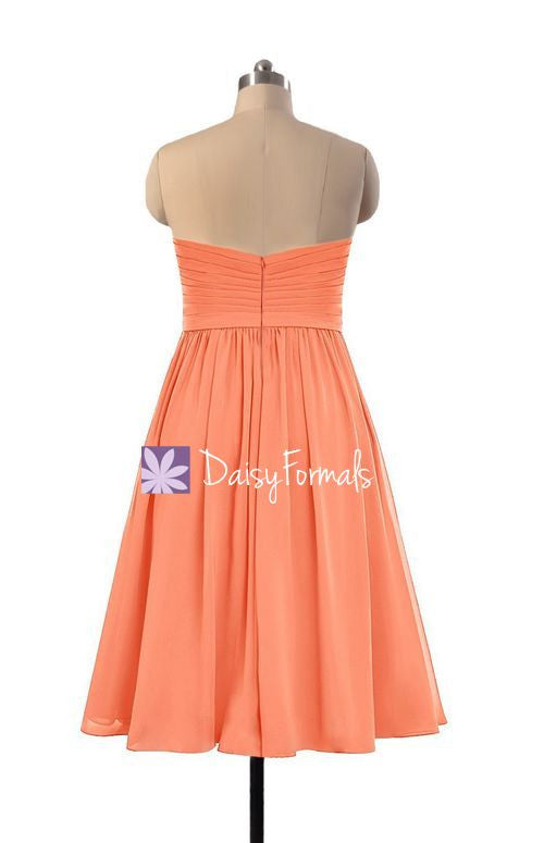 Peach Formal Dresses Short Peacock Blue Chiffon Party Dress Short Teal Sweetheart Formal Dress (B DaisyFormals- Peach Formal Dresses Short Peacock Blue Chiffon Party Dress Short Teal Sweetheart Formal Dress (B DaisyFormals-