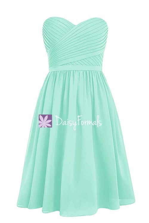 Classy Mint Green Chiffon Bridesmaids Dress Short Beach Party Dress (B DaisyFormals-Bridesmaid and Formal Dresses in 59+ Colors Classy Mint Green Chiffon Bridesmaids Dress Short Beach Party Dress (B DaisyFormals-Bridesmaid and Formal Dresses in 59+ Colors