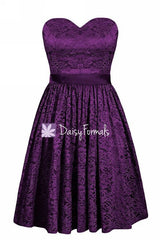 Glamorous Lace Party Dress Short Sweetheart Byzantium Party Dress Formal Dress (BM2351)